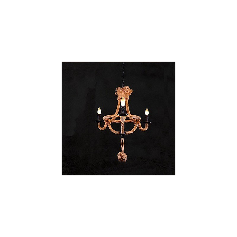 Lámpara de araña de metal con pintura rústica clásica tradicional de estilo retro campestre