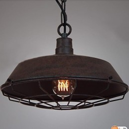 Lámpara colgante vintage de metal de 1 luz