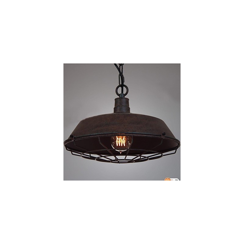 Lámpara colgante vintage de metal de 1 luz