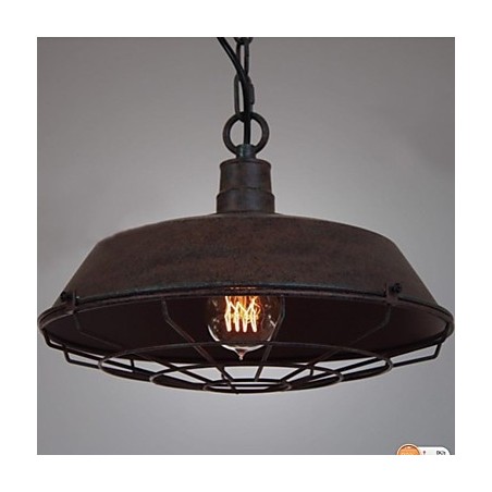 Lámpara colgante vintage de metal de 1 luz Lámpara colgante vintage de metal de 1 luz