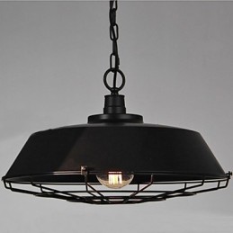 Lámpara colgante vintage de metal de 1 luz