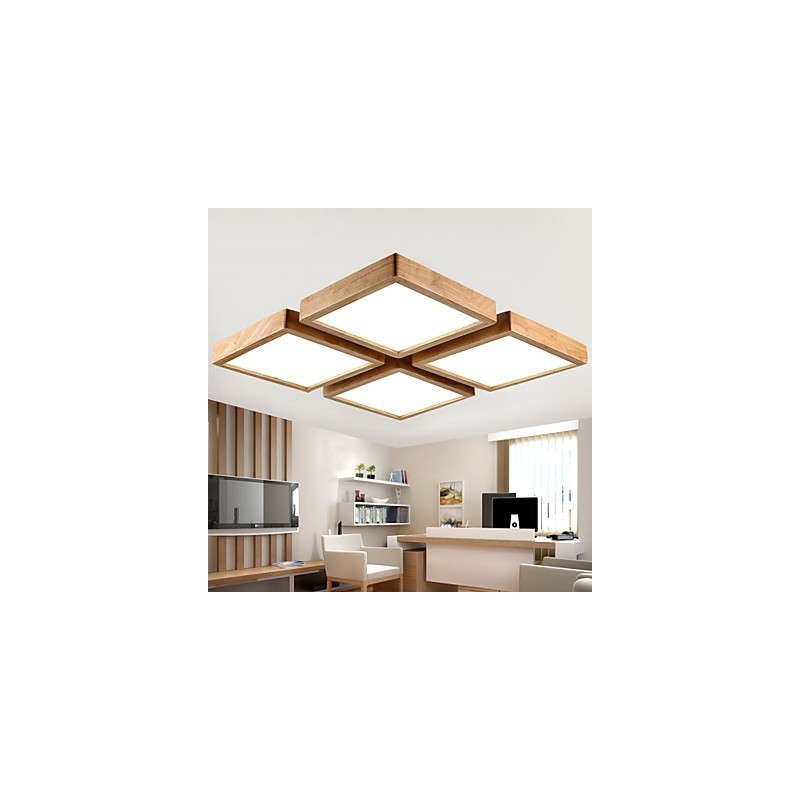 Lámpara colgante de bambú de madera, estilo campestre, contemporáneo y moderno.