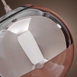 Lámpara colgante moderna y contemporánea de metal cromado estilo globo mini