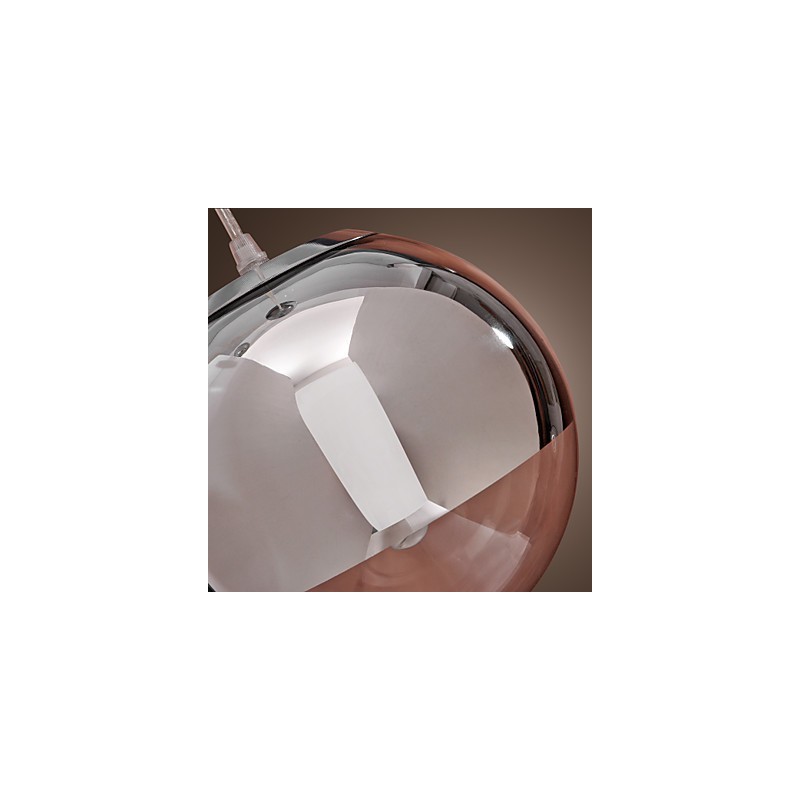 Lámpara colgante moderna y contemporánea de metal cromado estilo globo mini