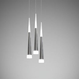 Lámpara colgante triple moderna y contemporánea para comedor infantil, de metal, redonda, con dosel