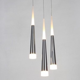 Lámpara colgante triple moderna y contemporánea para comedor infantil, de metal, redonda, con dosel