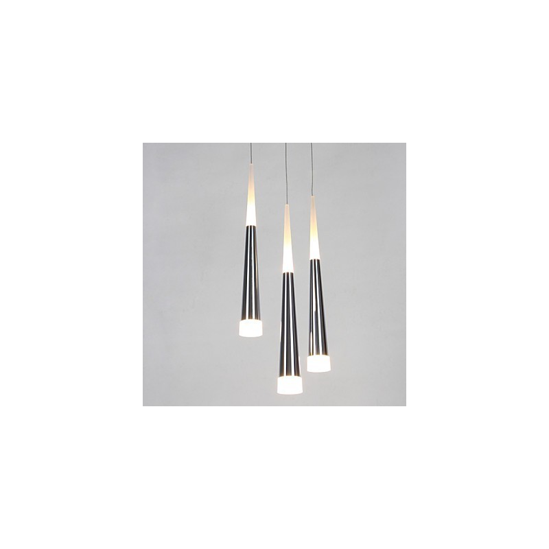 Lámpara colgante triple moderna y contemporánea para comedor infantil, de metal, redonda, con dosel