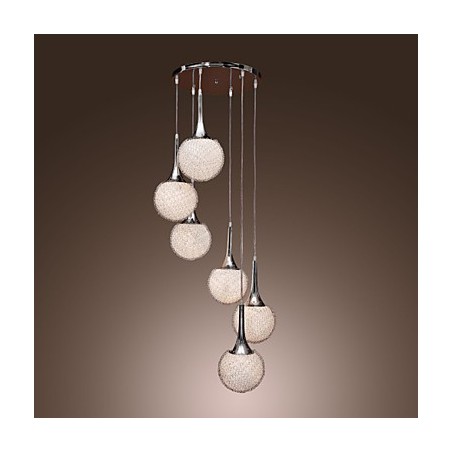 Lámpara empotrada moderna y contemporánea de metal galvanizado con forma de globo Lámpara empotrada moderna y contemporánea de metal galvanizado con forma de globo