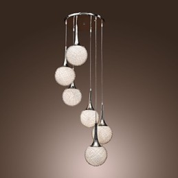 Lámpara empotrada moderna y contemporánea de metal galvanizado con forma de globo