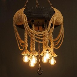 Lámpara colgante de plástico con pintura vintage