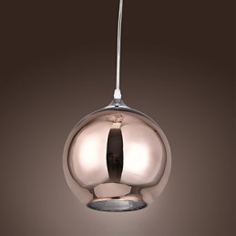 Lámpara colgante moderna contemporánea de metal galvanizado con forma de globo de 60 pulgadas