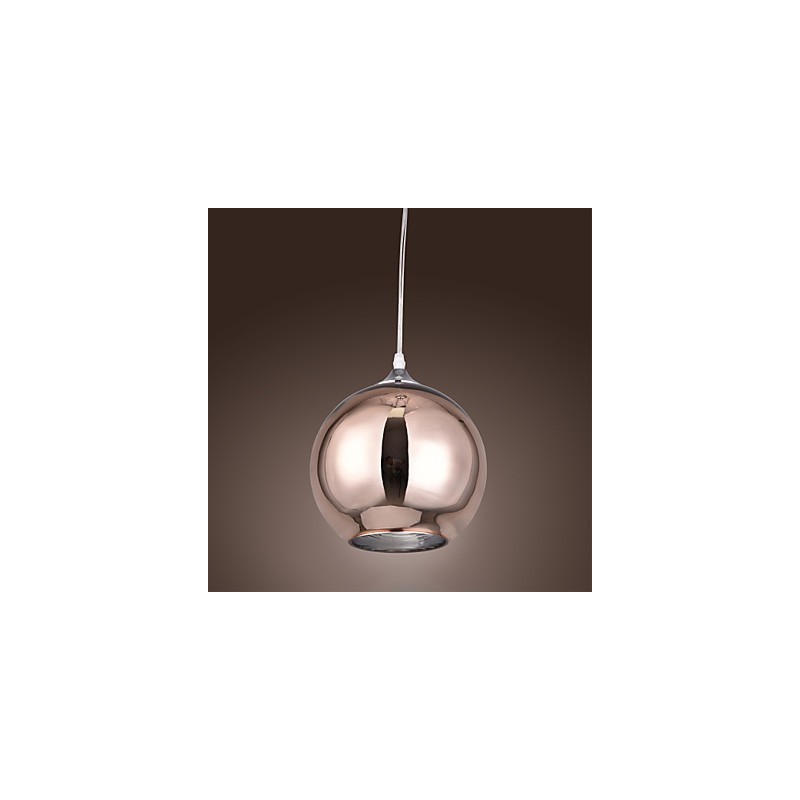 Lámpara colgante moderna contemporánea de metal galvanizado con forma de globo de 60 pulgadas