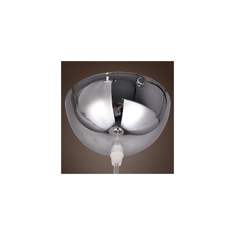 Lámpara colgante moderna contemporánea de metal galvanizado con forma de globo de 60 pulgadas
