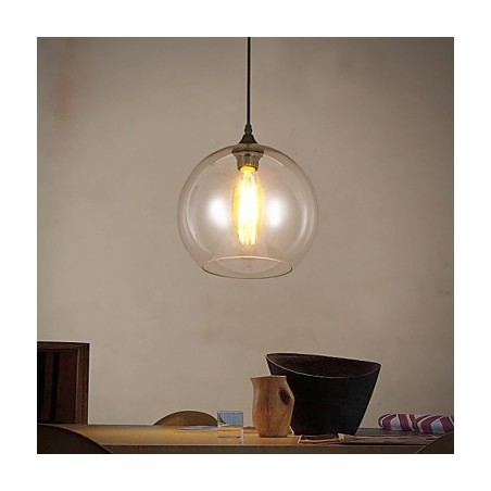 Lámpara colgante de una sola cabeza con bola de cristal rural, estilo nórdico creativo Lámpara colgante de una sola cabeza con bola de cristal rural, estilo nórdico creativo