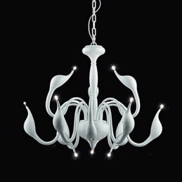 Lámpara de araña de metal galvanizado estilo vela contemporánea moderna