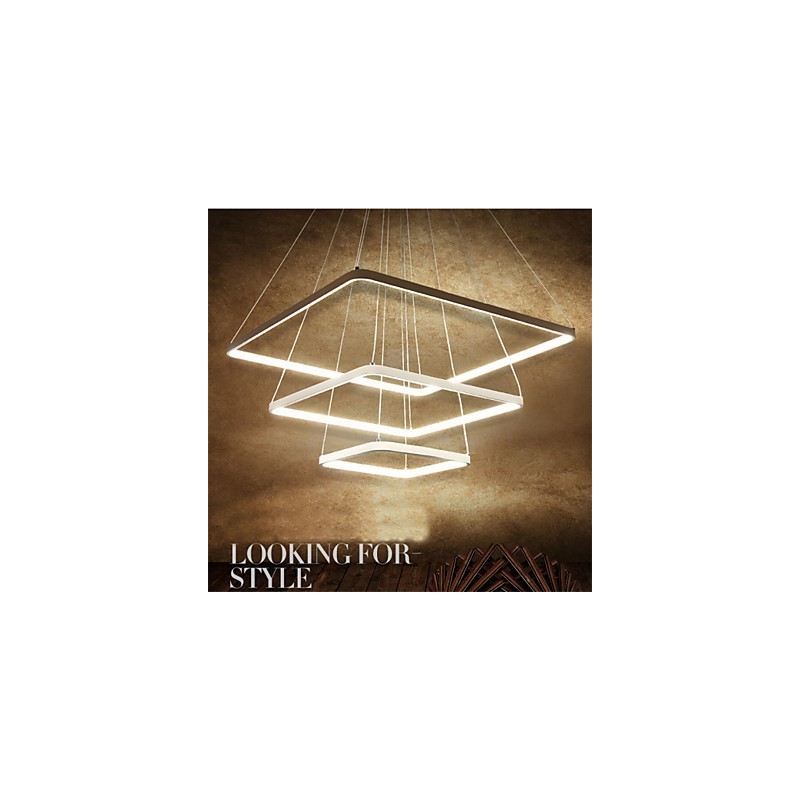 Lámpara colgante de diseño moderno con tres anillos