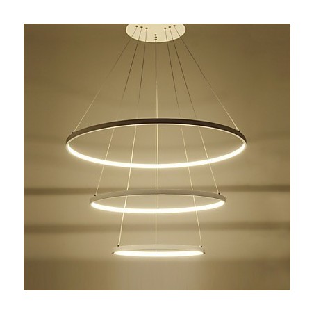 Lámpara colgante de diseño moderno con tres anillos