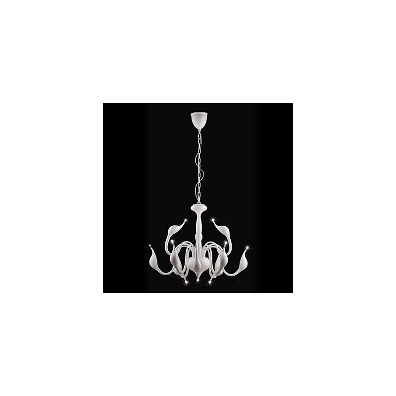 Lámpara de araña de metal galvanizado estilo vela contemporánea moderna