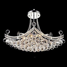 Lámpara colgante moderna contemporánea de metal galvanizado con cristal