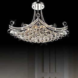 Lámpara colgante moderna contemporánea de metal galvanizado con cristal