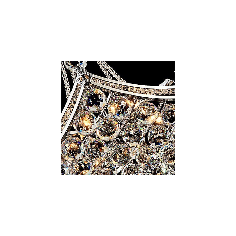 Lámpara colgante moderna contemporánea de metal galvanizado con cristal