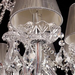 Lámpara de araña de cristal de lujo moderna de 8 luces