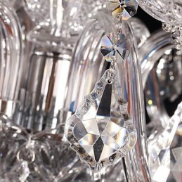 Lámpara de araña de cristal de lujo moderna de 8 luces