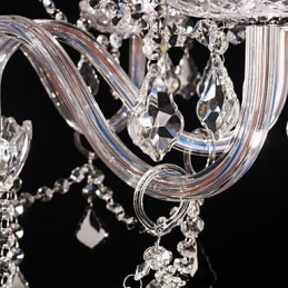 Lámpara de araña de cristal de lujo moderna de 8 luces