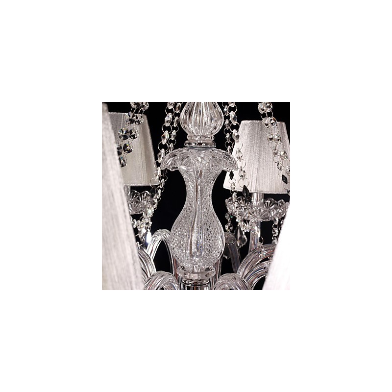 Lámpara de araña de cristal de lujo moderna de 8 luces