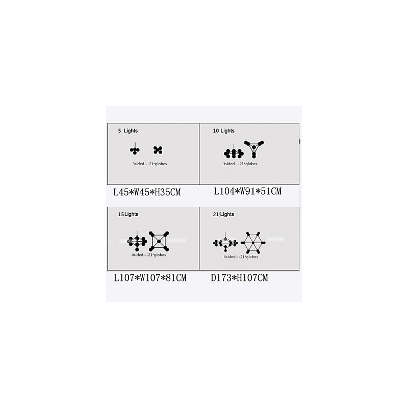 Lámpara de araña de 5 luces con bola de cristal, estilo retro, para exteriores, garaje y metal.