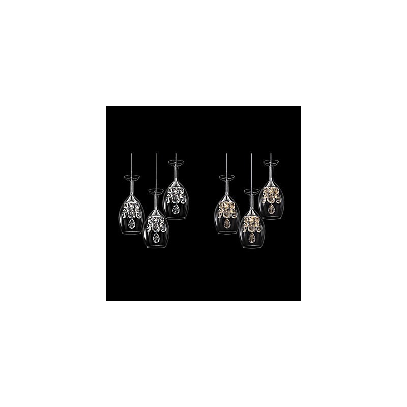 Lámpara colgante de araña de metal moderna y contemporánea de estilo isla.