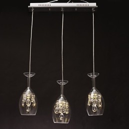 Lámpara colgante de araña de metal moderna y contemporánea de estilo isla.