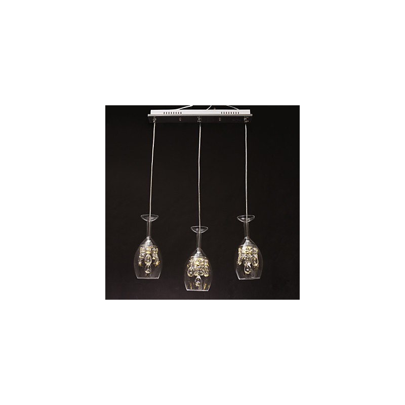 Lámpara colgante de araña de metal moderna y contemporánea de estilo isla.