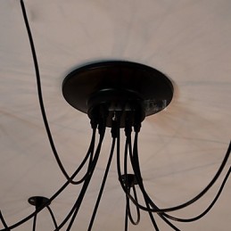 Lámpara de techo vintage Edison ajustable, lámpara colgante DIY, iluminación moderna y elegante para comedor industrial.