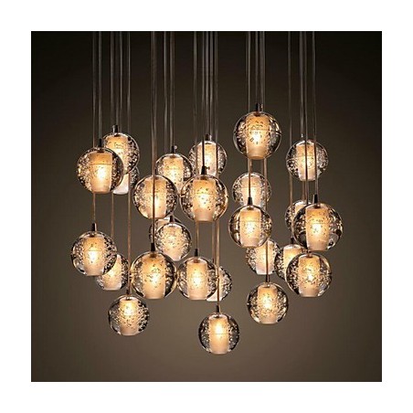 Lámpara colgante G4 Retroifit de 3 W con cristal cromado, moderna y contemporánea. Lámpara colgante G4 Retroifit de 3 W con cristal cromado, moderna y contemporánea.