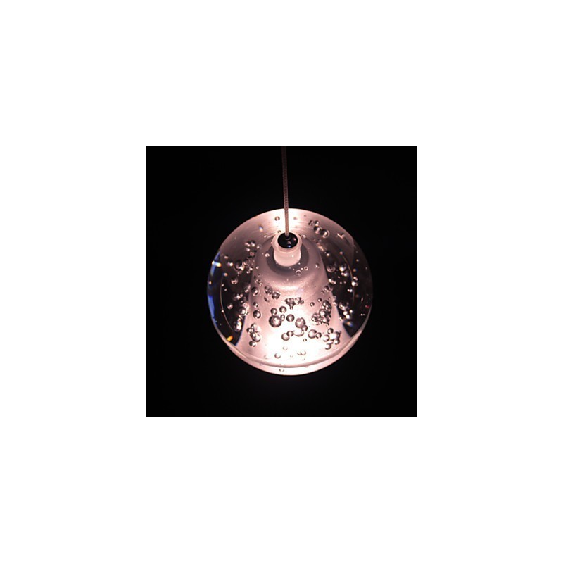 Lámpara colgante G4 Retroifit de 3 W con cristal cromado, moderna y contemporánea.