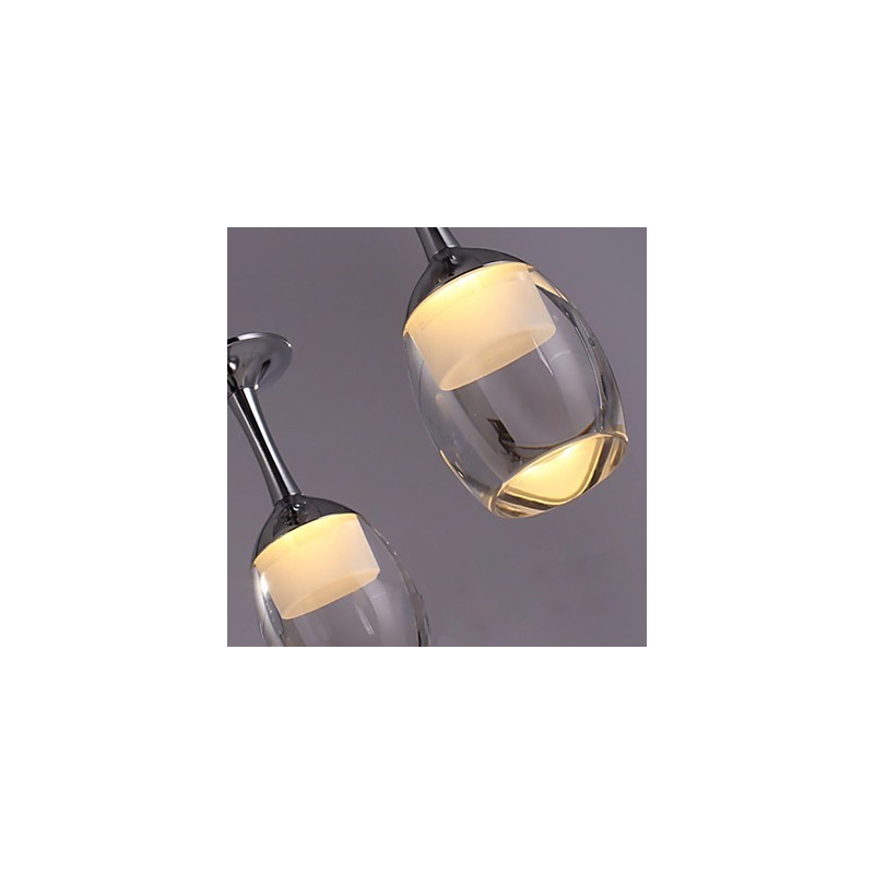 Lámparas colgantes de 3 luces con placa trasera larga, modernas y contemporáneas