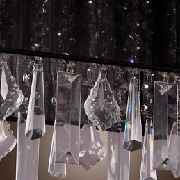 Lámpara colgante moderna contemporánea de cristal de isla y otros metales