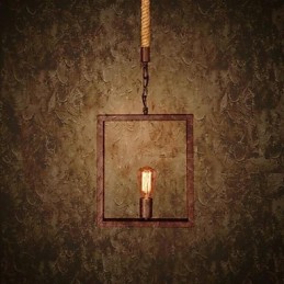Lámpara colgante de metal estilo rústico clásico tradicional estilo cabaña vintage retro campestre