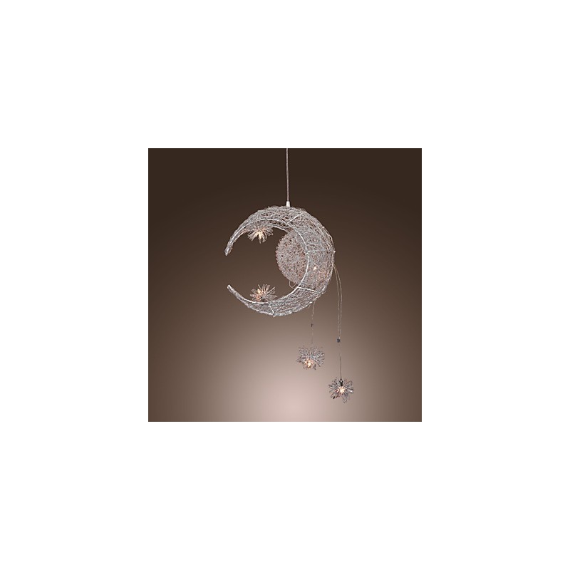 Lámpara colgante moderna y contemporánea de metal galvanizado estilo globo mini