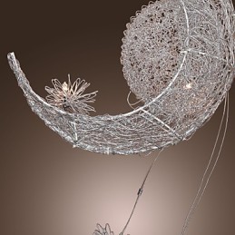 Lámpara colgante moderna y contemporánea de metal galvanizado estilo globo mini