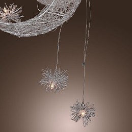 Lámpara colgante moderna y contemporánea de metal galvanizado estilo globo mini
