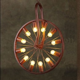 Lámpara colgante de rueda retro para hacer la antigua lámpara colgante industrial A