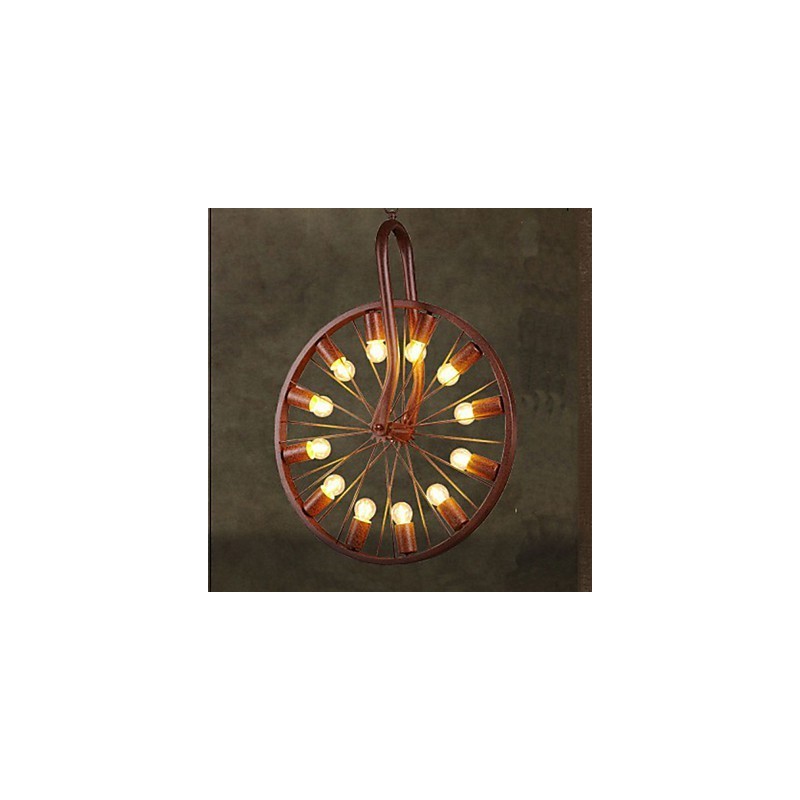 Lámpara colgante de rueda retro para hacer la antigua lámpara colgante industrial A