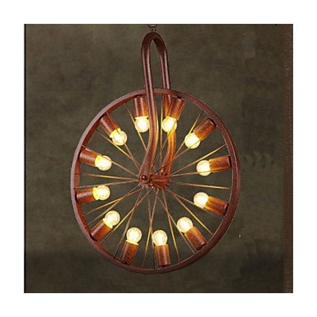 Lámpara colgante de rueda retro para hacer la antigua lámpara colgante industrial A Lámpara colgante de rueda retro para hacer la antigua lámpara colgante industrial A
