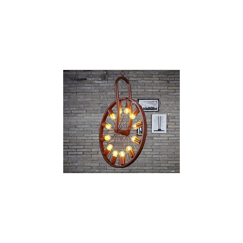 Lámpara colgante de rueda retro para hacer la antigua lámpara colgante industrial A