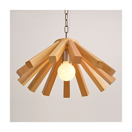 Lámpara colgante de bambú de madera estilo retro campestre Lámpara colgante de bambú de madera estilo retro campestre