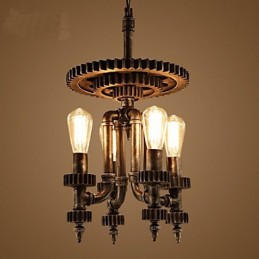 Iluminación decorativa de tienda de equipos mecánicos retro