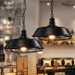 Lámparas colgantes estilo americano, estilo retro, de hierro forjado, contemporáneas y para almacén.