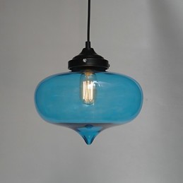 Lámpara colgante Bubble Design de 1 luz con pantalla transparente